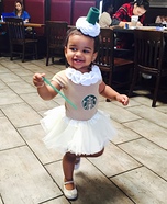 Tall Frappuccino with Extra Whipped Cream Homemade Costume