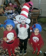 The Cat in the Hat with Thing1 and Thing2 Costume