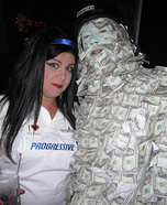 The Money Man and Flo from Geico Homemade Costume