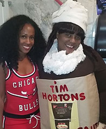 Tim Horton's Cappuccino Homemade Costume