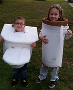 Toilet and Toilet Paper Homemade Costume