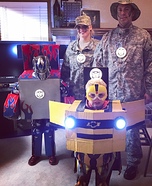 Transforming Optimus Prime and Bumble Bee Homemade Costume
