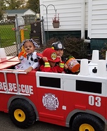 Two Firemen and their Dalmatian Homemade Costume