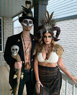 Voodoo Priestess and her Witch Doctor Homemade Costume
