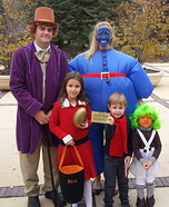 Willy Wonka and the Chocolate Factory Family Homemade Costume
