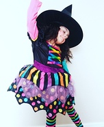 Colorful Witch Girl's Costume