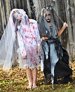 Zombie Bride and the Cemetery Bride Homemade Costume