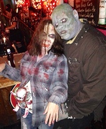 Zombie Couple with Baby Homemade Costume