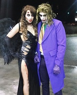 Zombie Dark Angel and the Joker Couple Costume