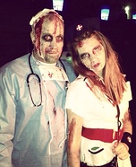 Zombie Doctor and Nurse Couple Costume